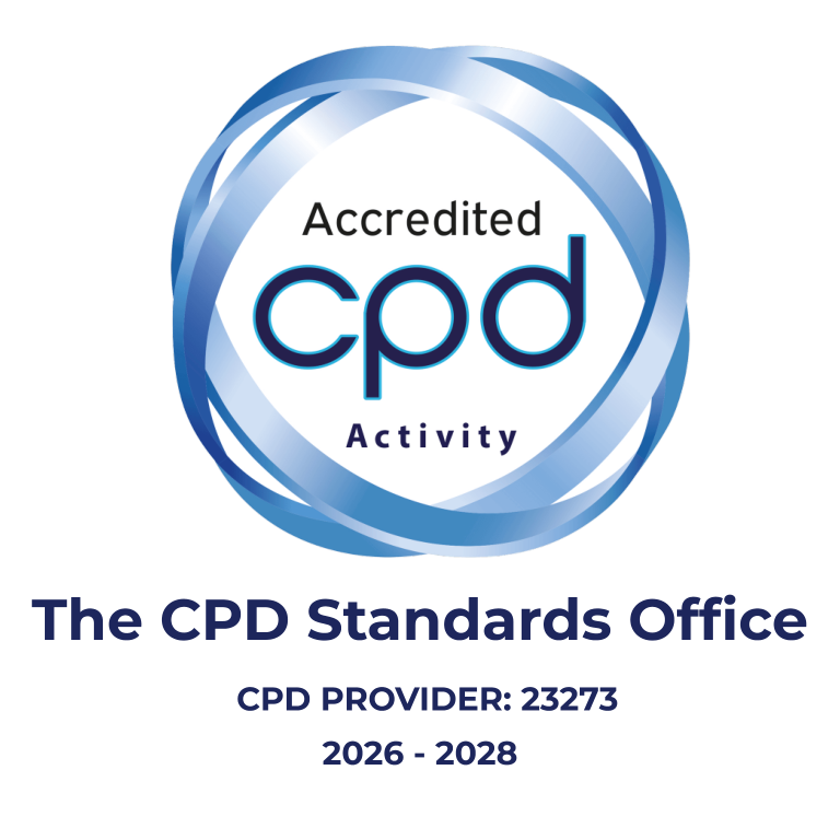 The CPD Standards Office Accredited CPD Activity badge, CPD Provider 23273, 2026–2028